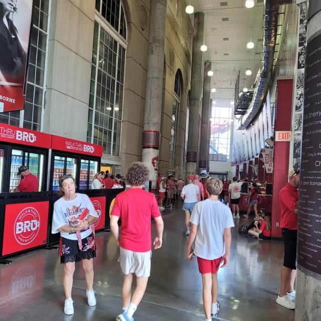 The Memorial Stadium concourse on game day