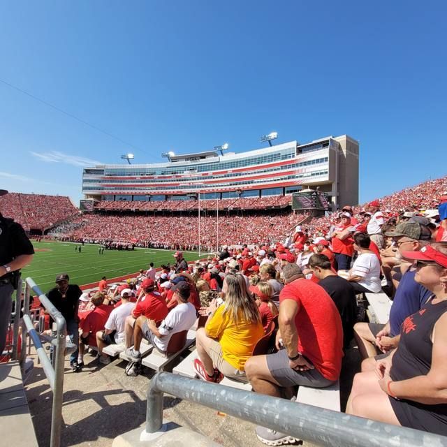 Fans finding their seats in the stands