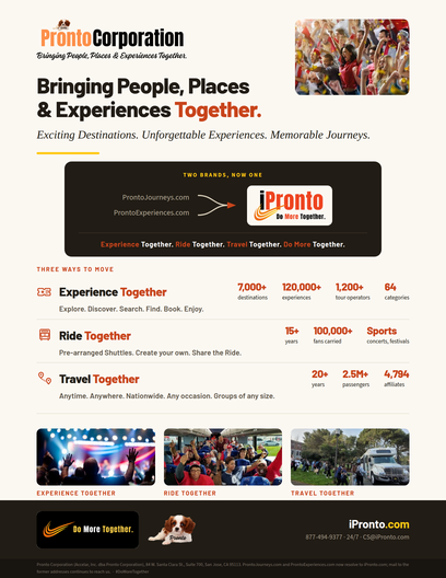 Cover of the iPronto group travel package