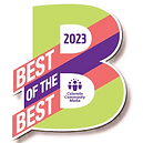 A sticker that says `` best of the best '' on a white background.