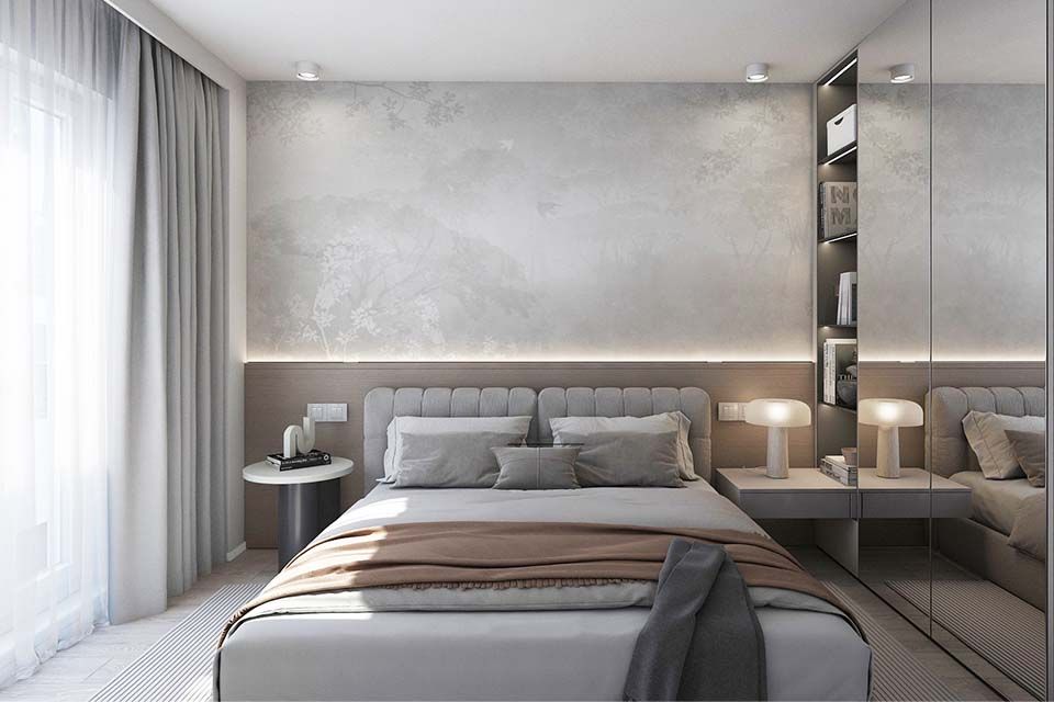 Contemporary Chic Chiajna, un proiect de design interior pentru un apartament de 2 camere (56 mp).