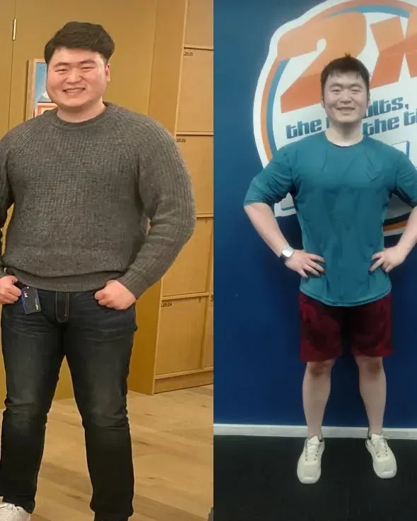 Body Transformation of Lina before and after photos side by side comparisons