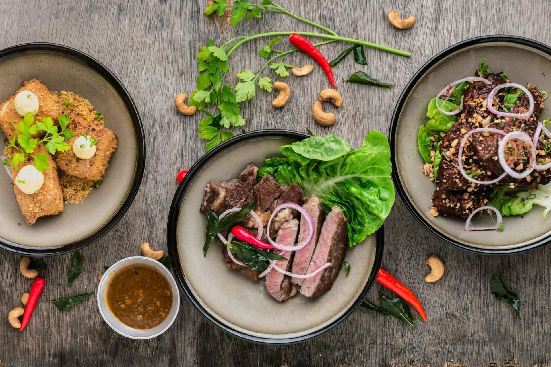 3 plate with mixed food options to help with food pairing for better fitness and health benefits