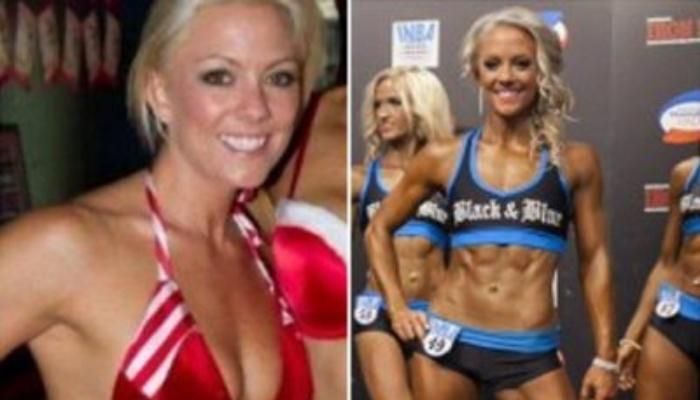 Body Transformation of Hollie before and after photos side by side comparisons