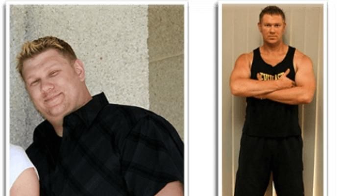 Body Transformation of Stach before and after photos side by side comparisons