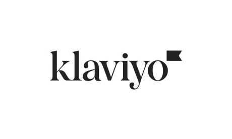 Klaviyo logo in black lowercase text on a white background