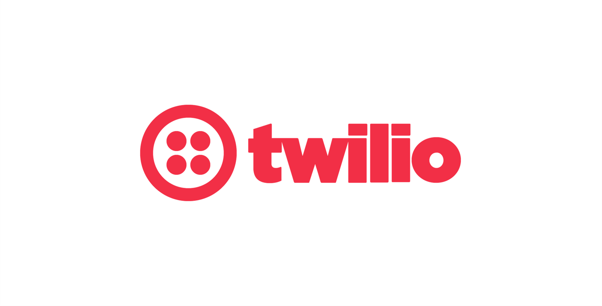 Twilio logo in red on a white background