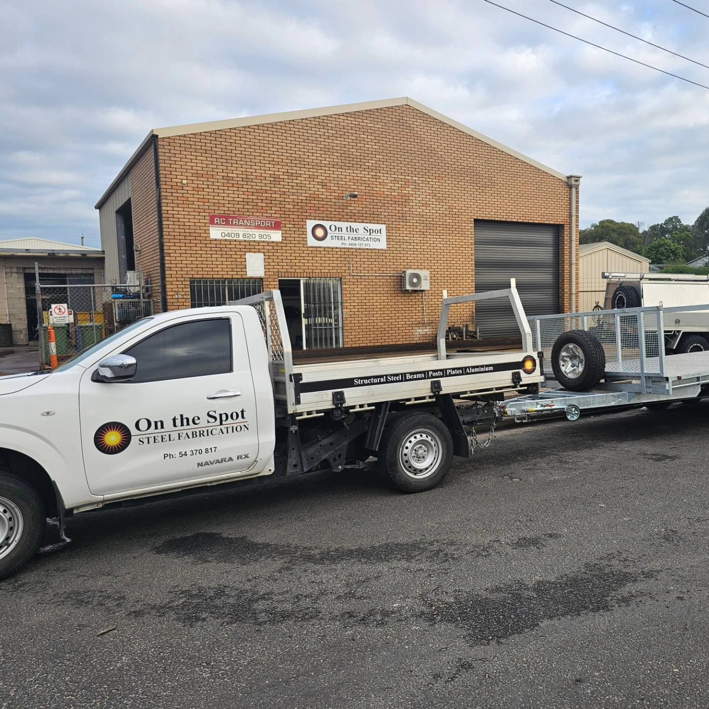 Machine That Has a Warning Sign on It — On The Spot Steel Fabrication in Caloundra West, QLD