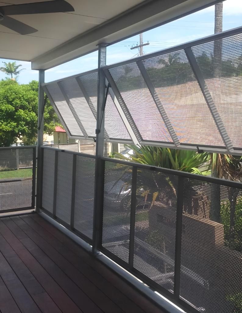 Balcony With a Mesh Fence — On The Spot Steel Fabrication in Caloundra West, QLD