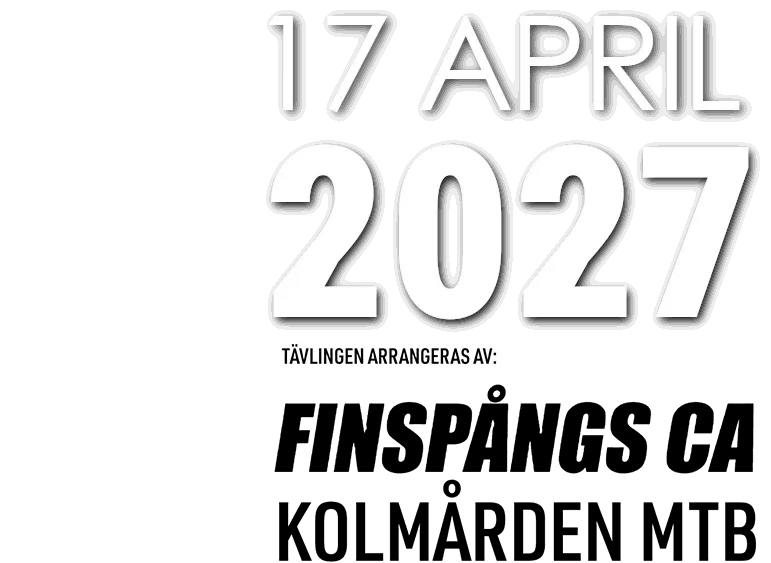 Kolmårdsbiken 17 April, 2027. Tävlingen arrangeras av Finspångs CA och Kolmården MTB. Vasaloppet - Officiellt seedningslopp 2027