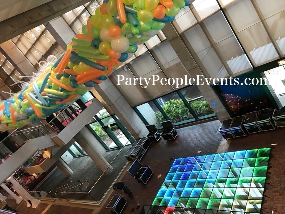 An aerial view of a party people events event