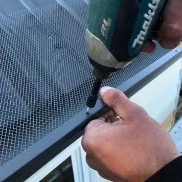 screw the first trim that will hold the All-Flow Gutter Guard