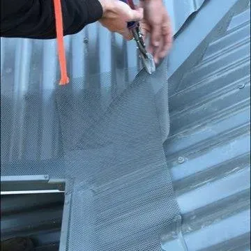 trim back excess gutter guard