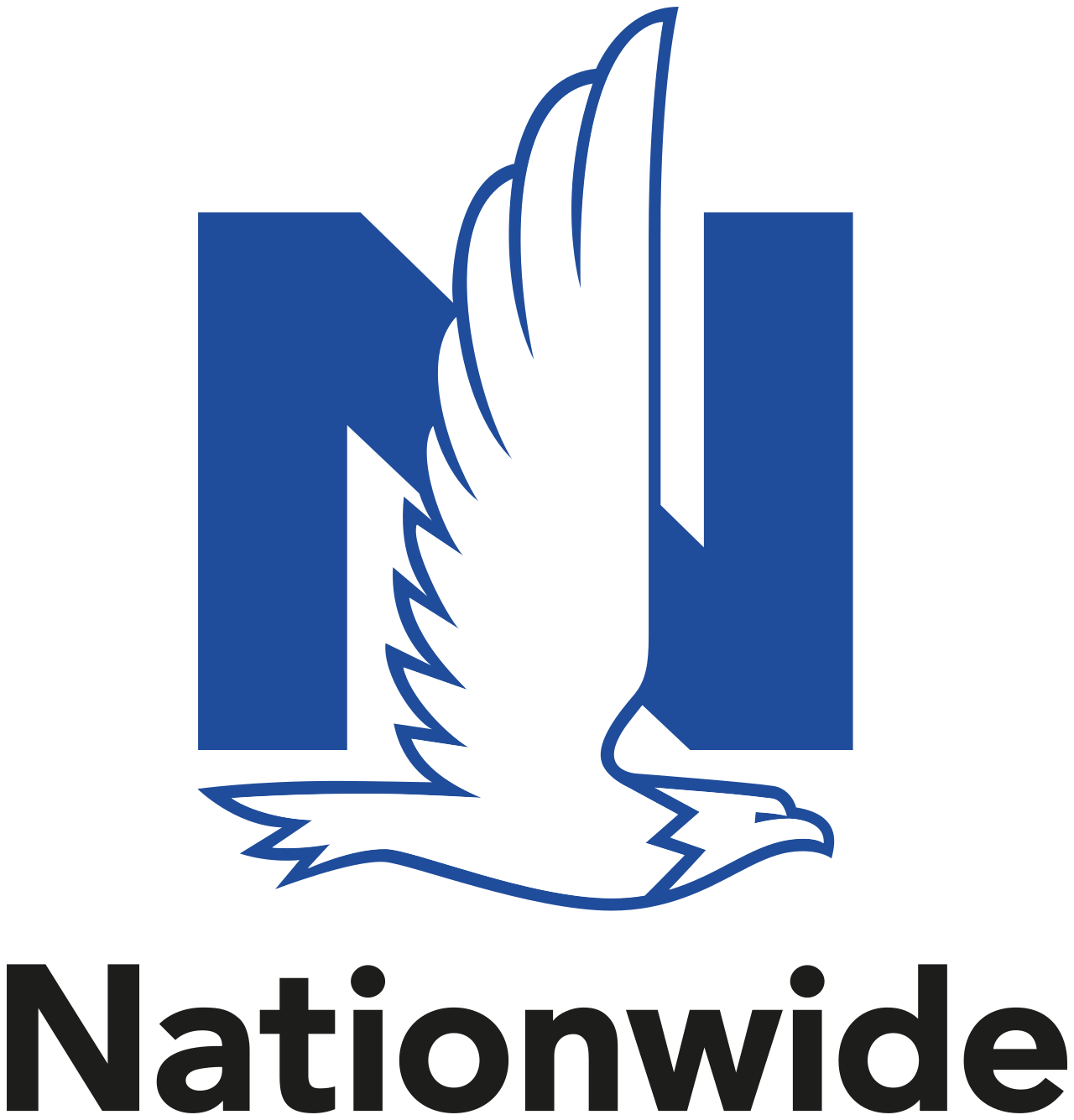 Nationwide logo with blue N and white eagle