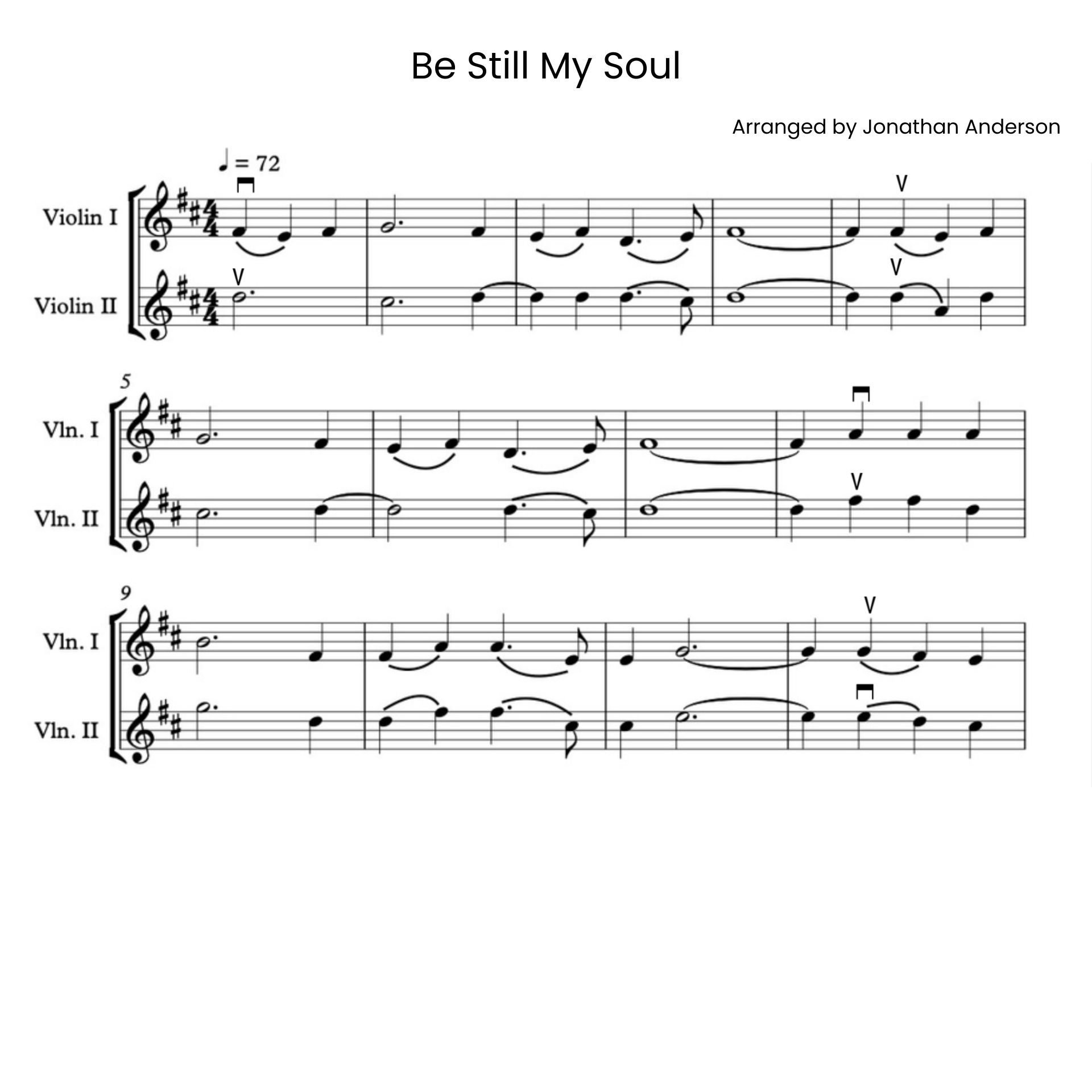 Be Still My Soul – Violin Sheet Music (Digital Download)