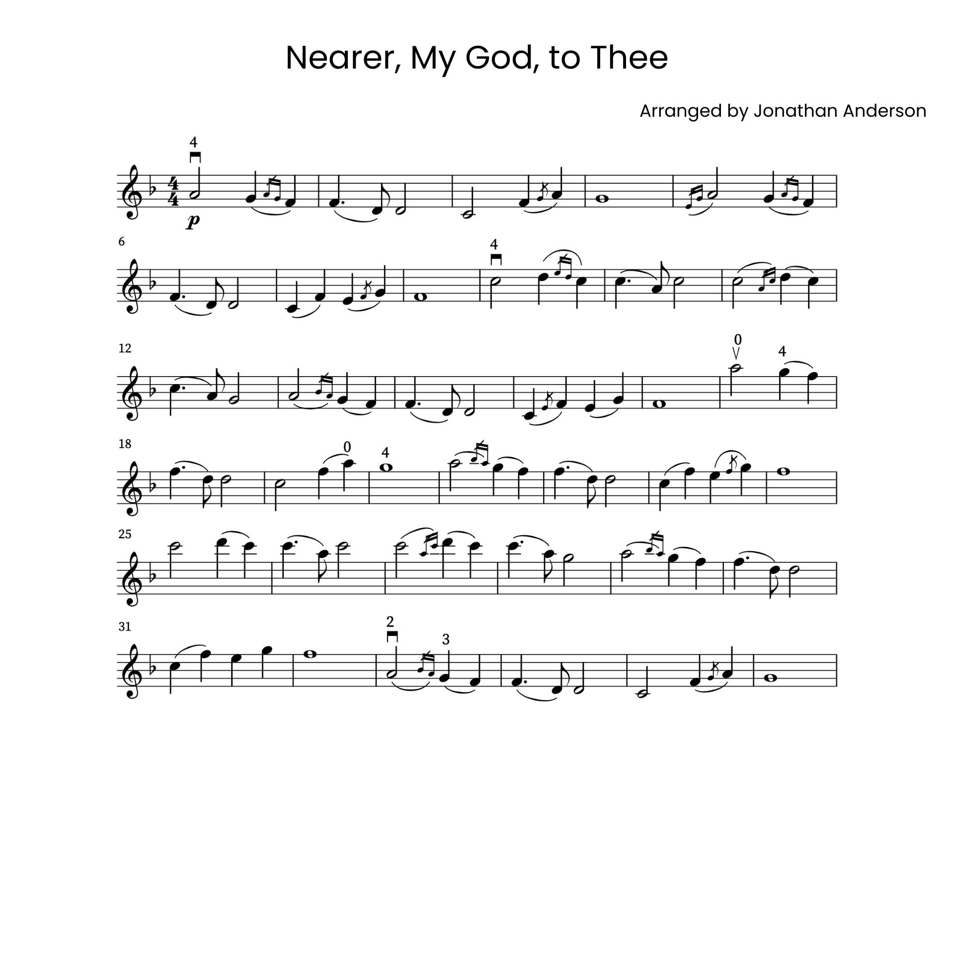 Nearer, My God to Thee – Violin Sheet Music (Digital Download)