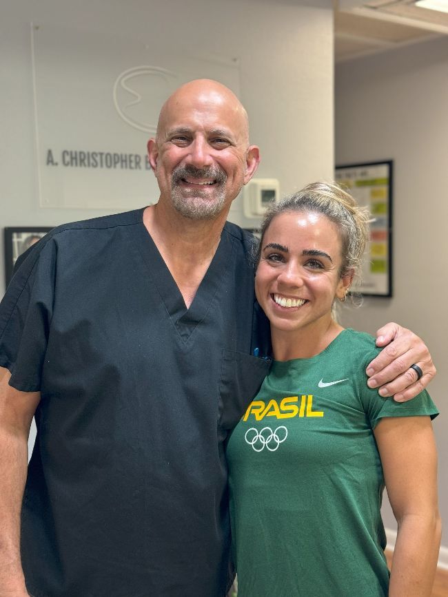 Dr. Bernardini with patients