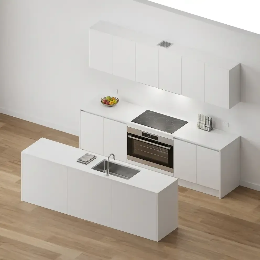 Kitchen with Island Template from Smart Cut Cabinetry Supplies
