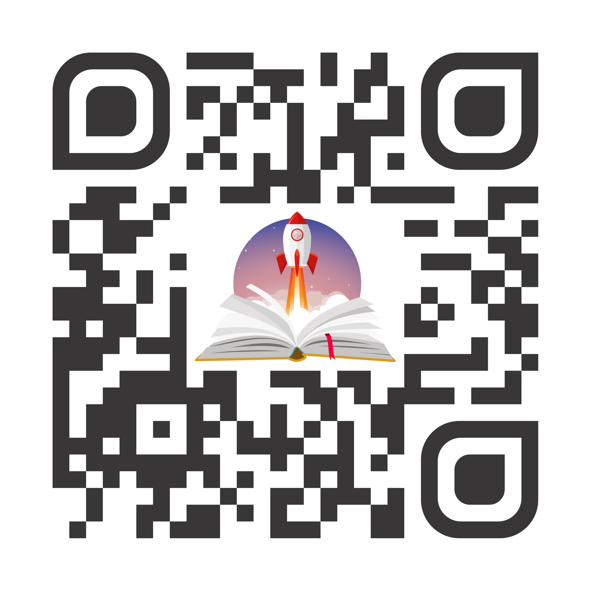 QR Code linked to registration page for Race to Space Day.