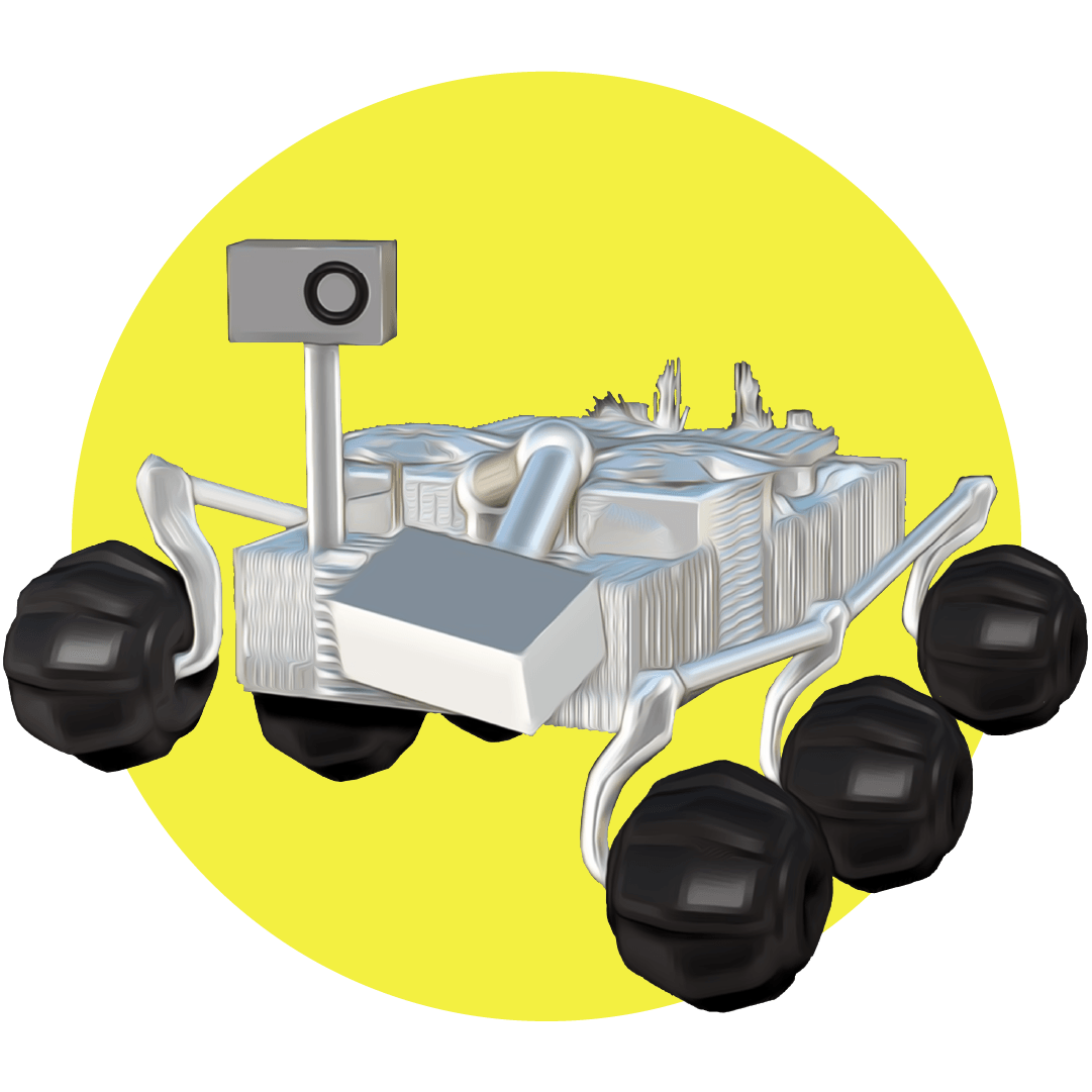 3D model of a rover.