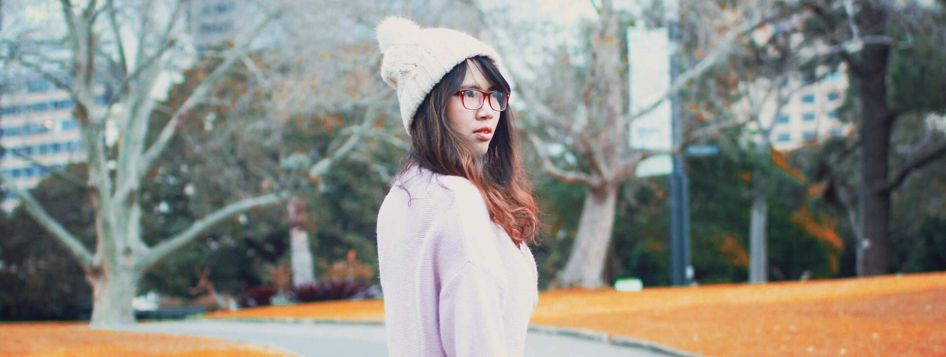 woman wearing glasses