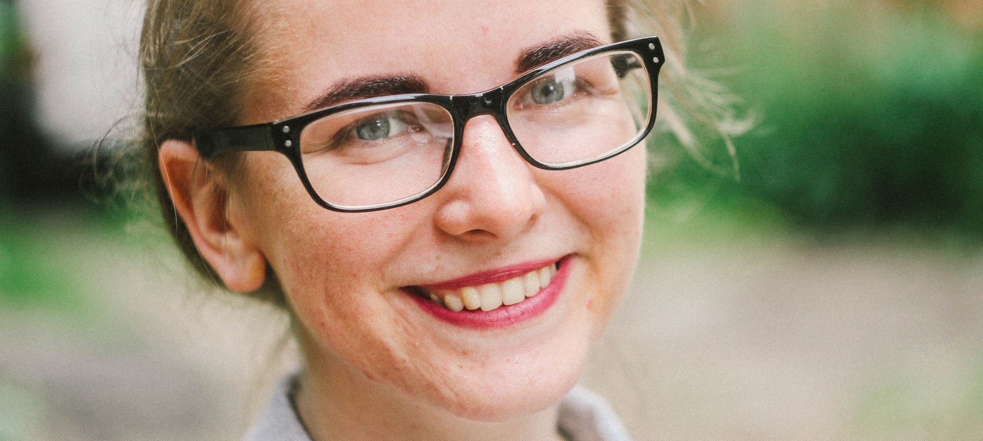 woman wearing glasses