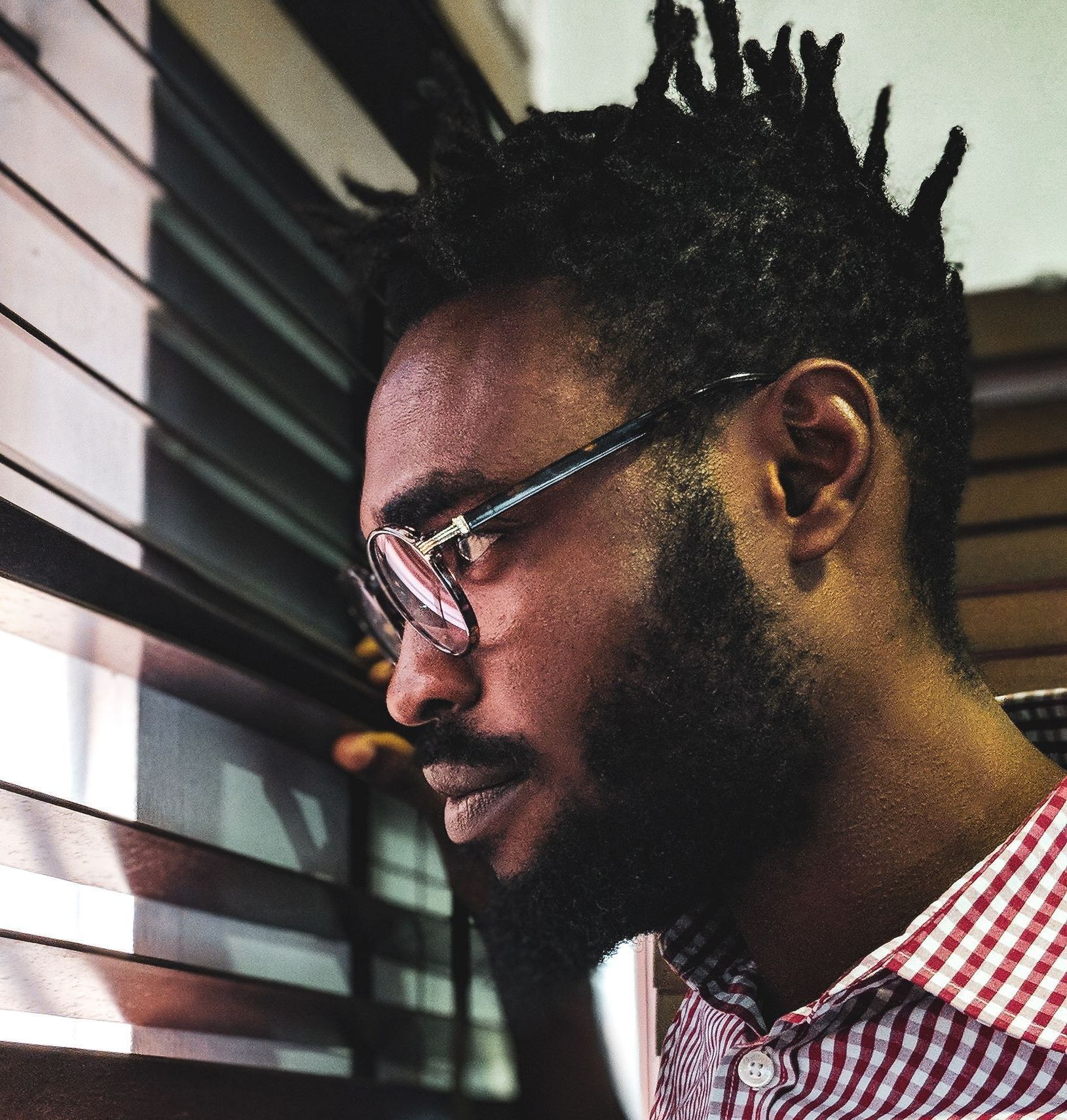 man wearing glasses