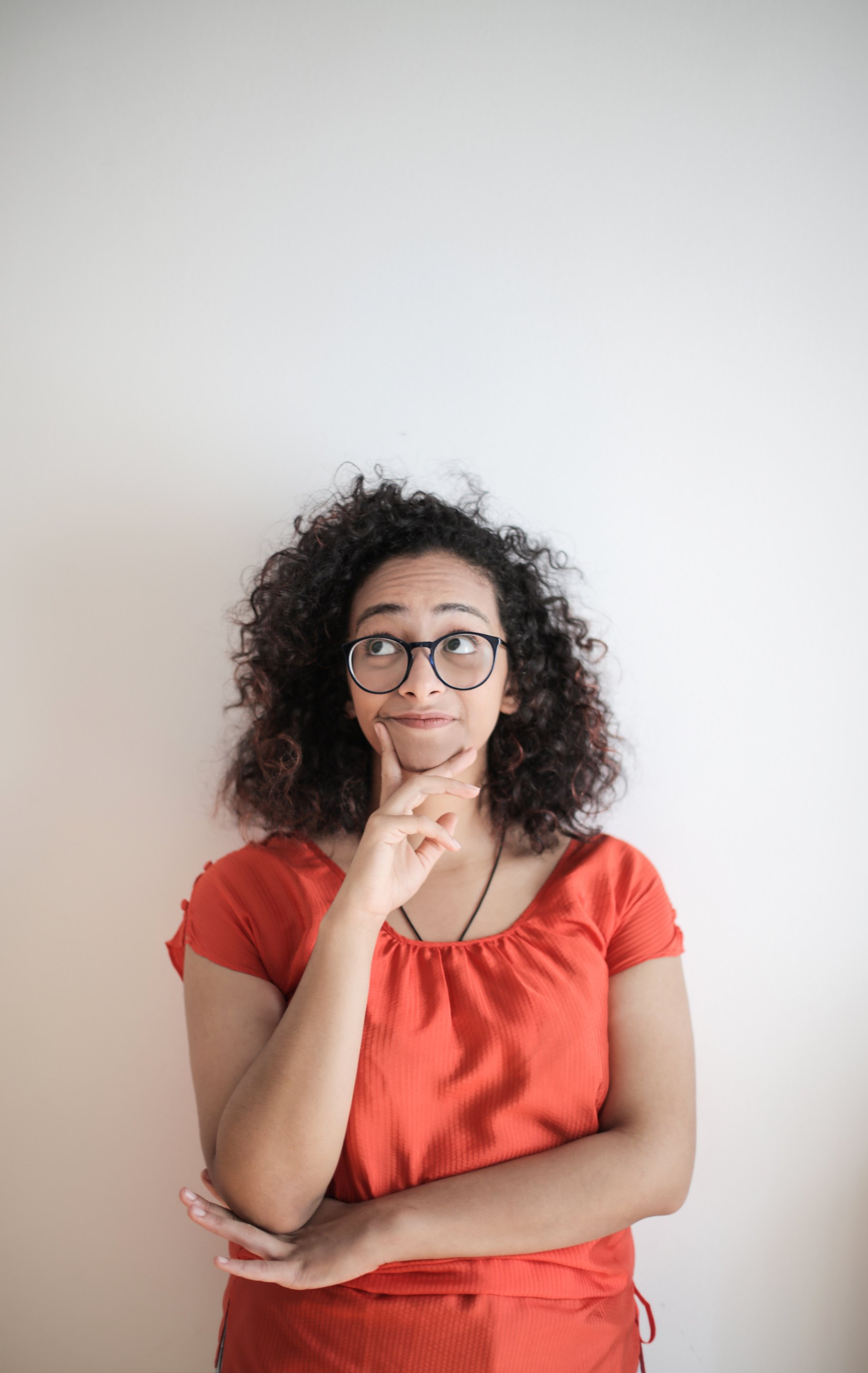 woman wearing glasses