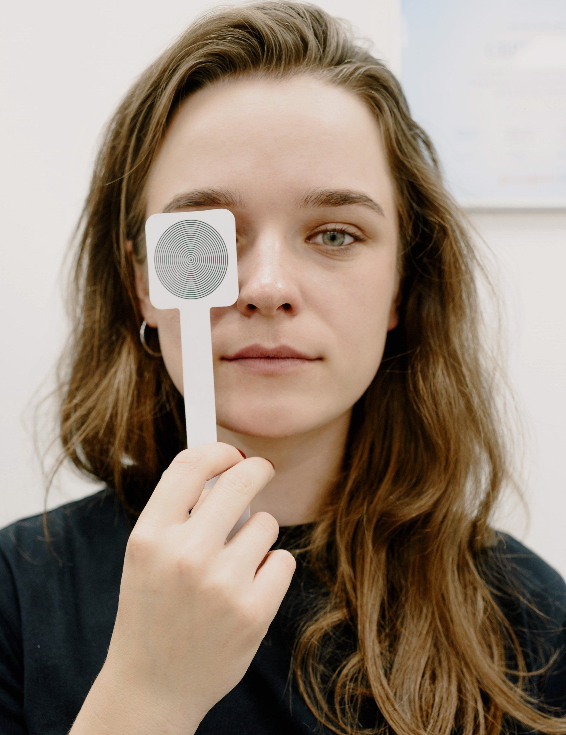 woman getting eye exam