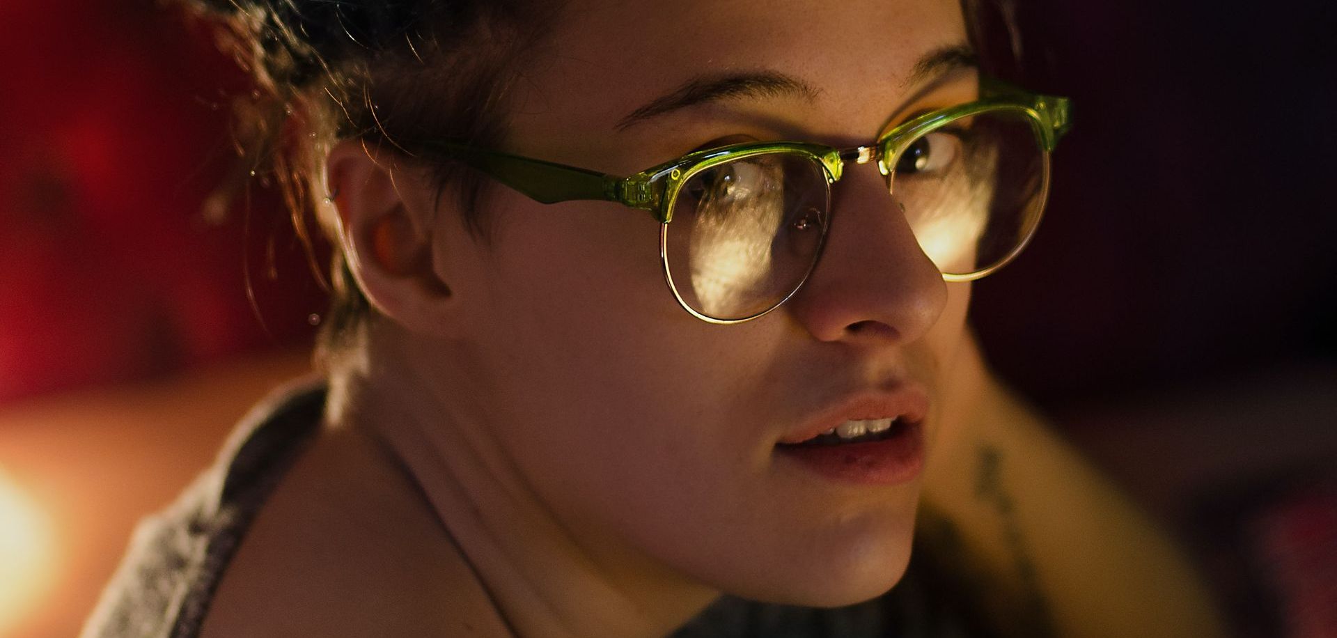 woman wearing glasses