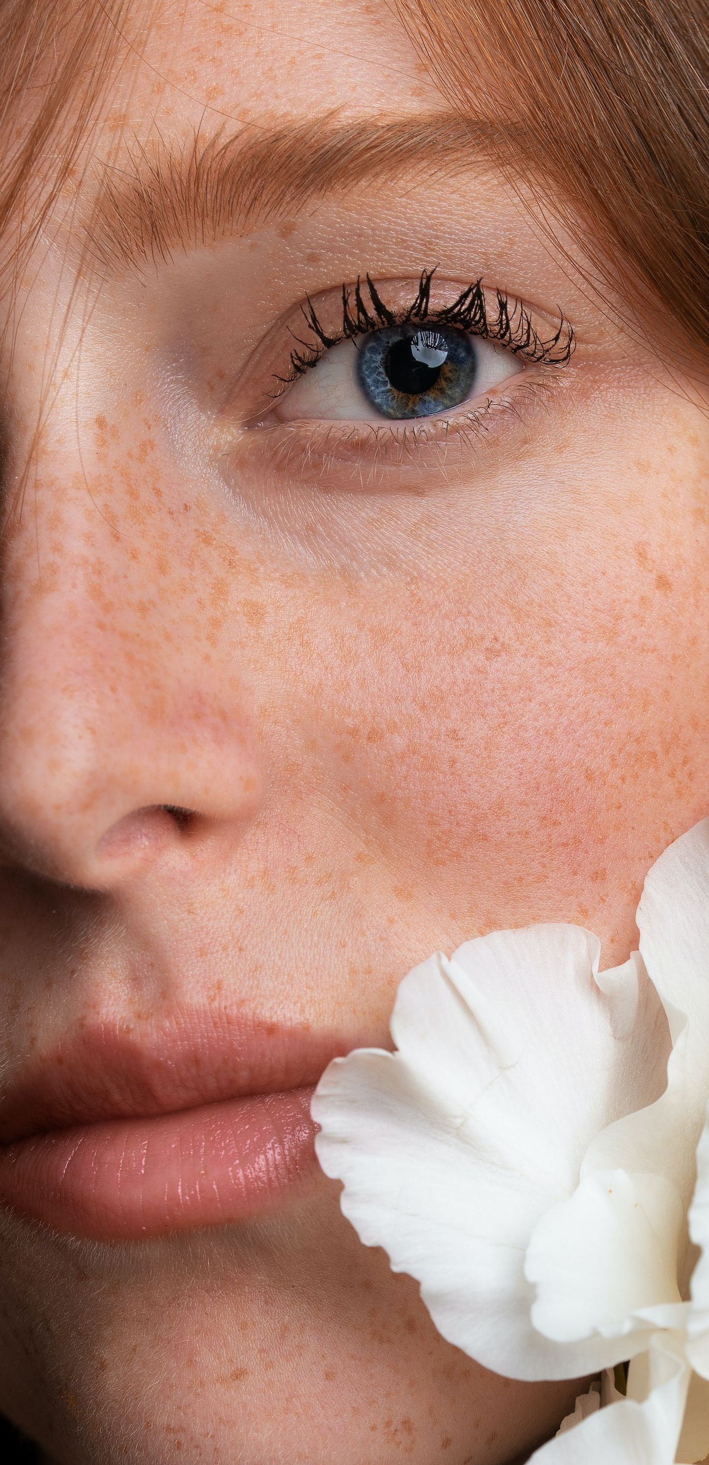 woman with a flower