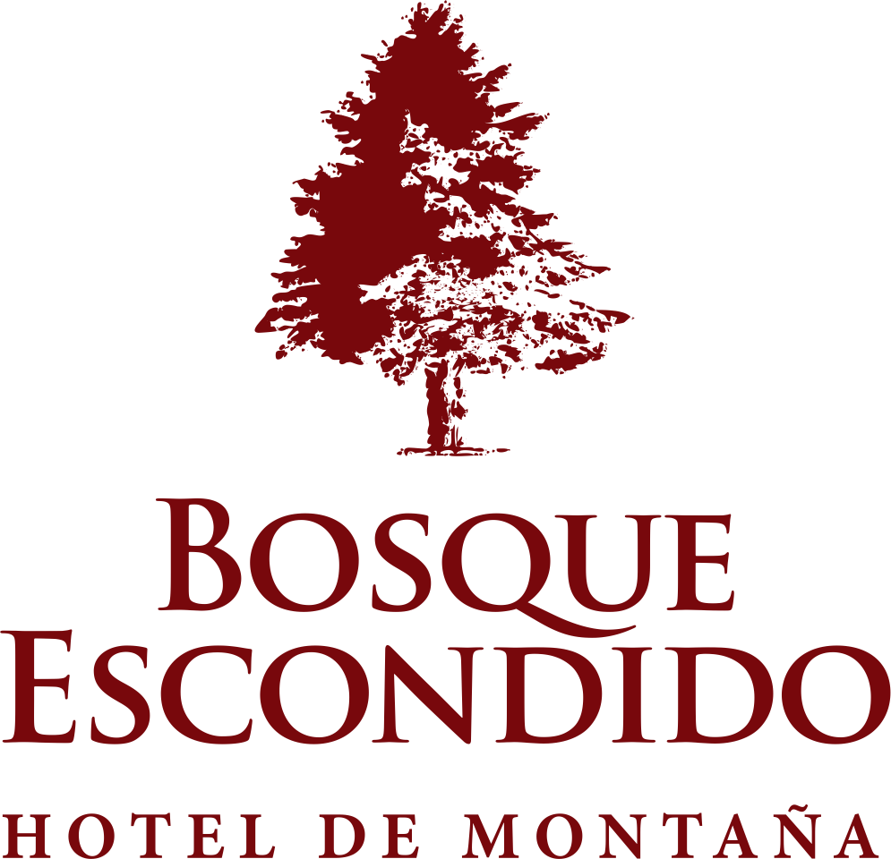 A logo for bosque escondido hotel de montana