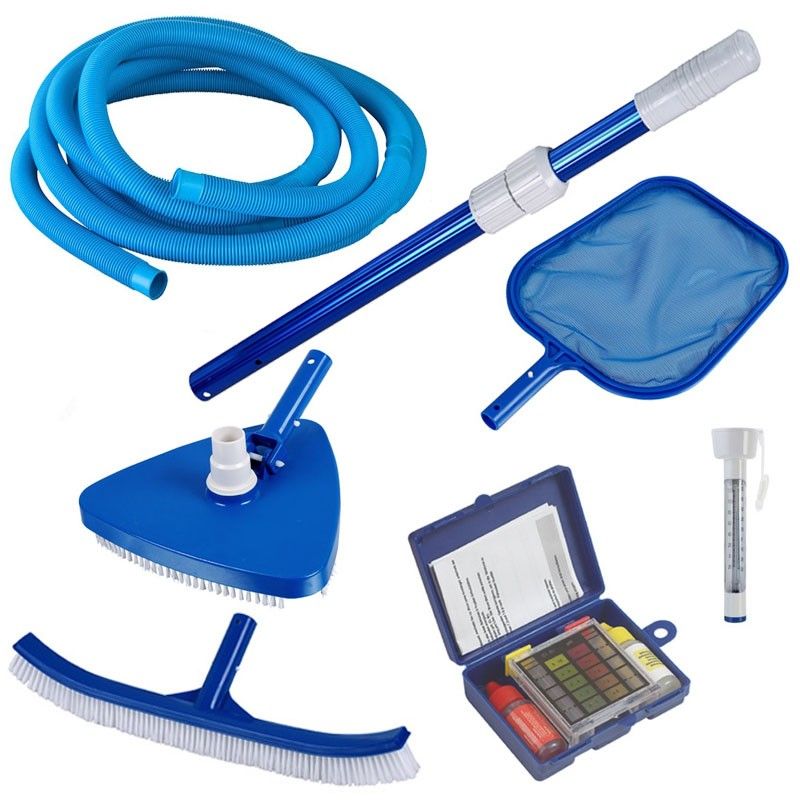kit accessori per la pulizia della piscina