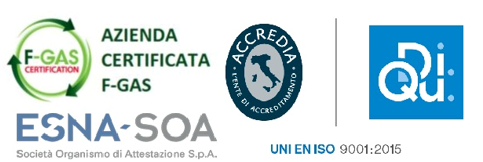 loghi certificazioni SOA ISO FGAS