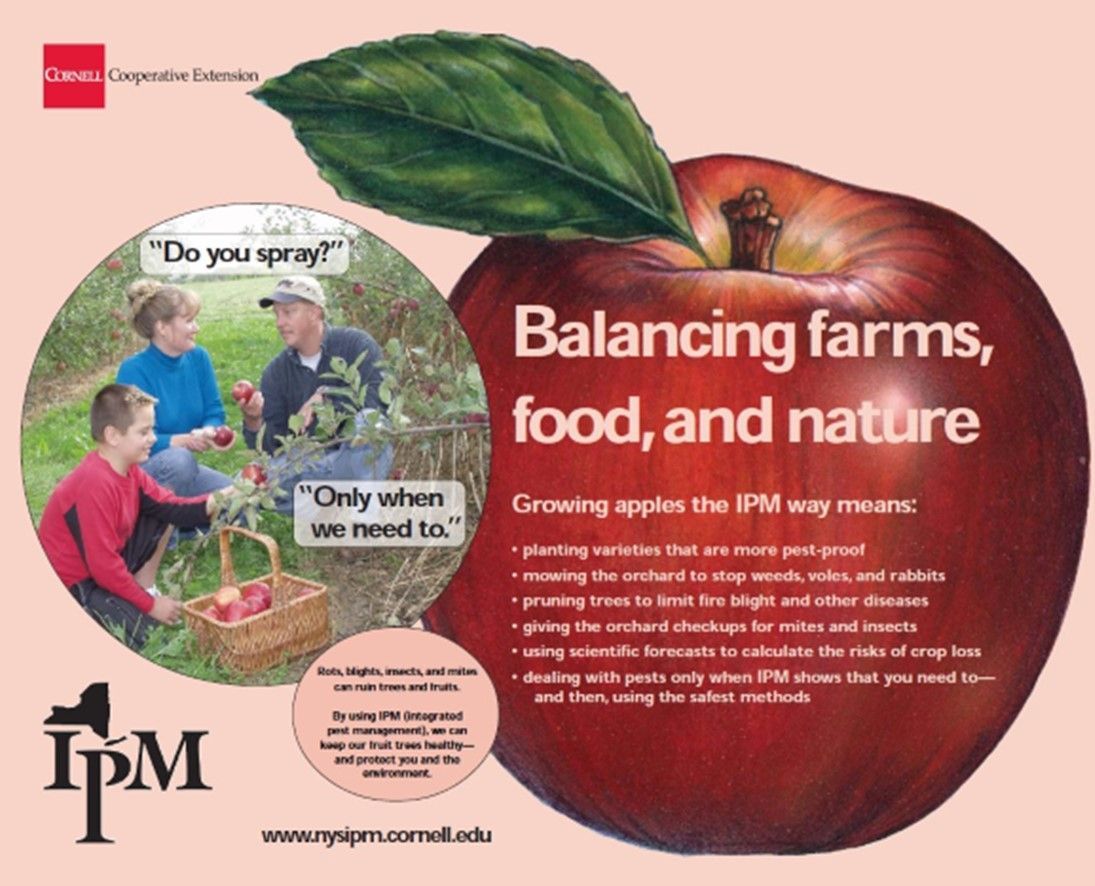 An advertisement for balancing farms food and nature