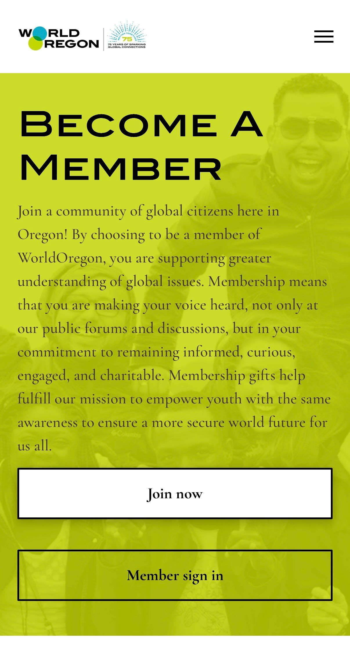 Green website section, 