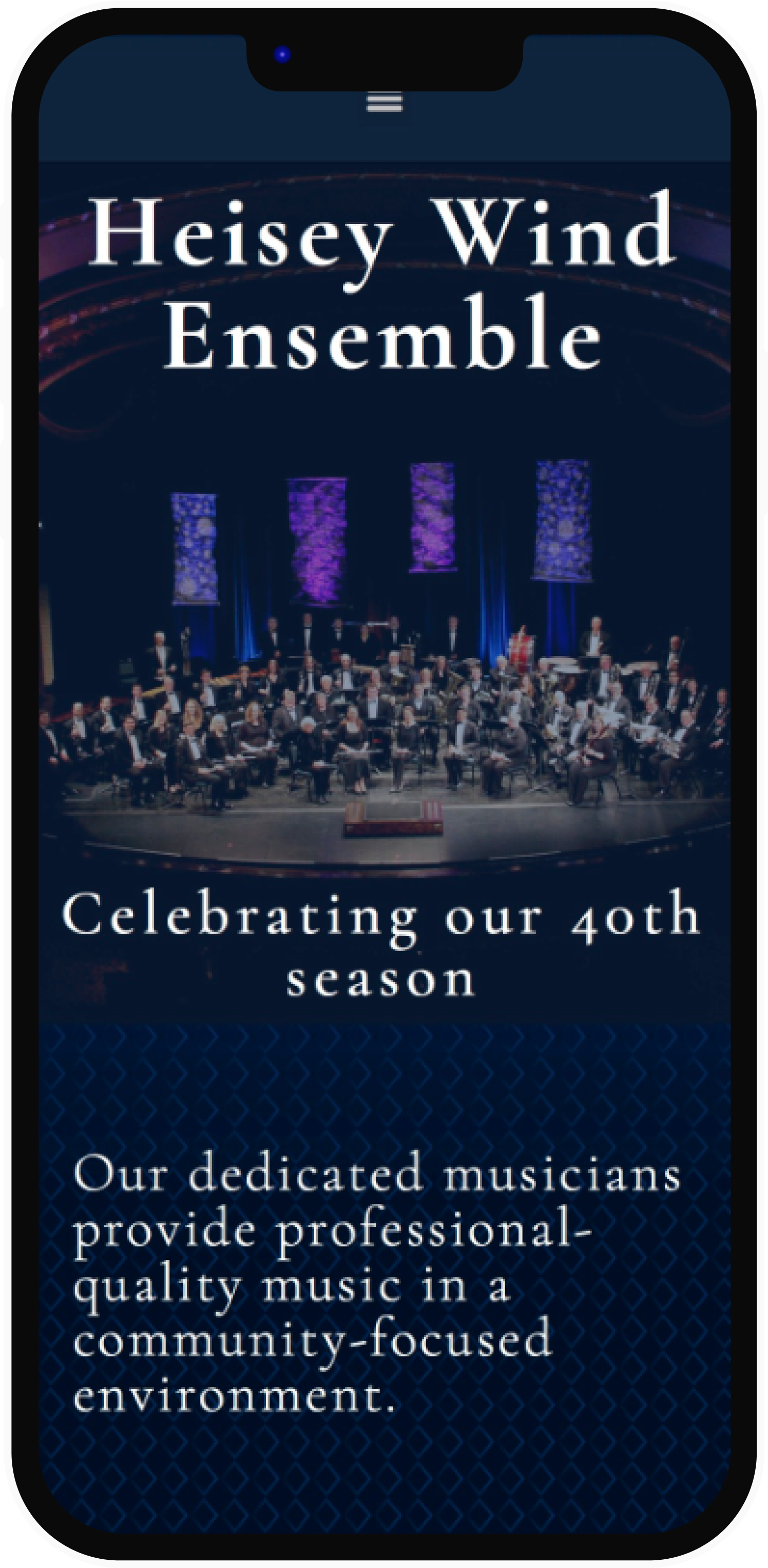 Advertisement for Heisey Wind Ensemble. Text reads: