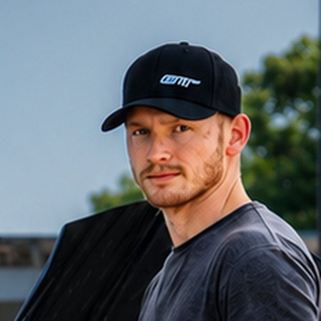 Man in a black cap and gray shirt leaning on a boat deck outdoors, looking at the camera