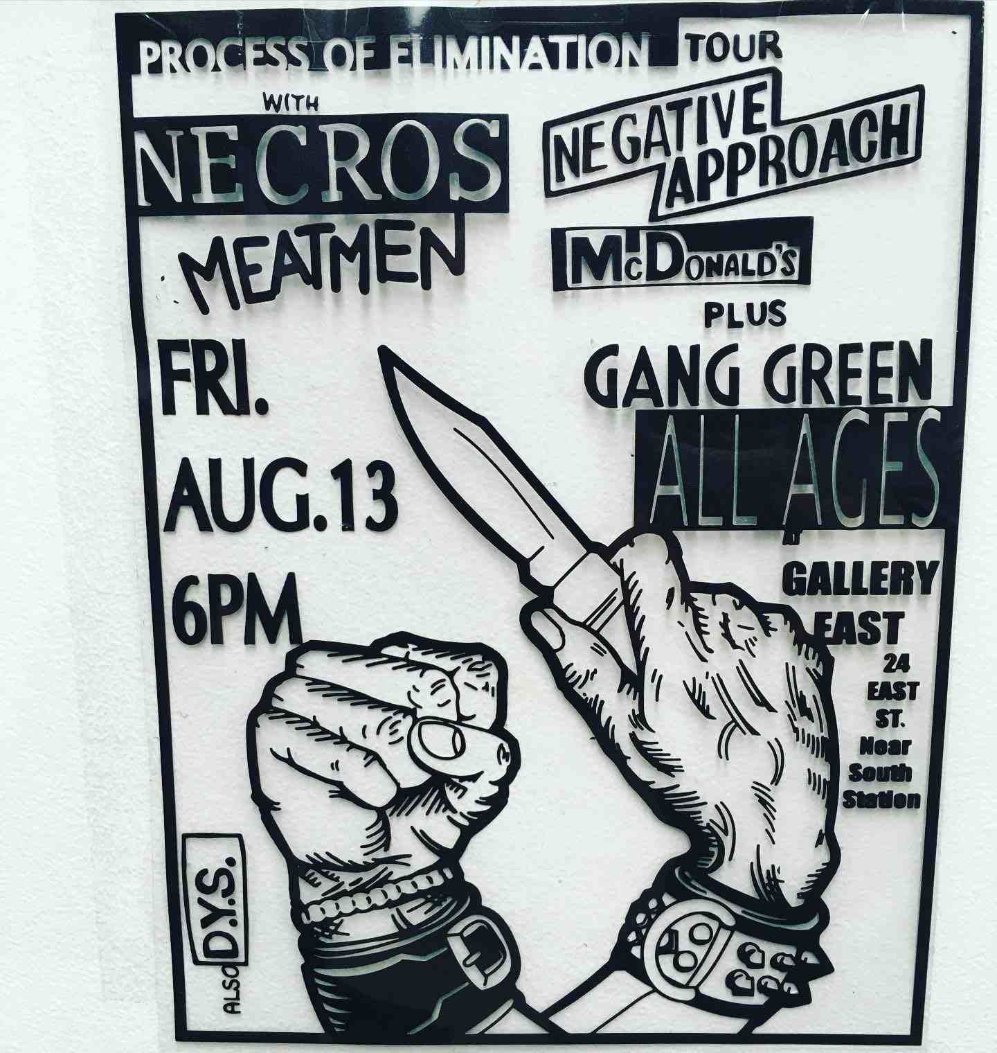 A Poster For Necros Meatmen And Gang Green All Ages — Cairns Custom T-Shirts In Cairns City, QLD