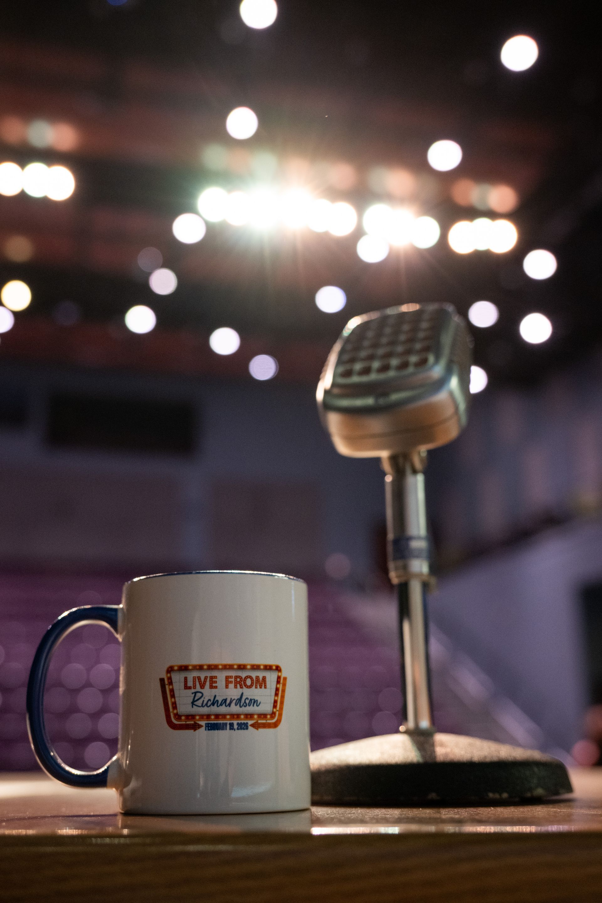 A white mug with 