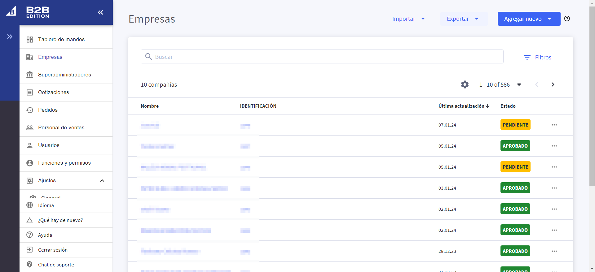 Una captura de pantalla de una página web que muestra una lista de correos electrónicos