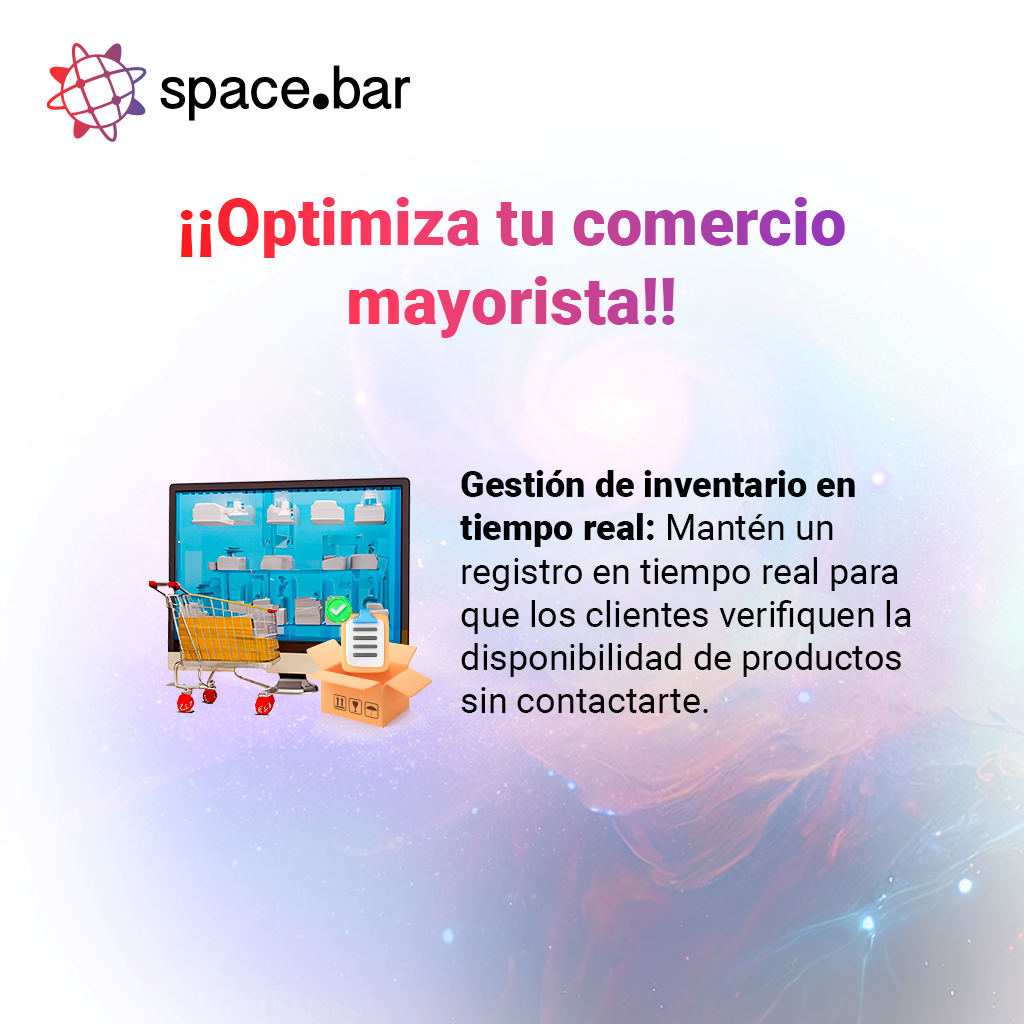 Un anuncio de barra espaciadora muestra una computadora y una caja