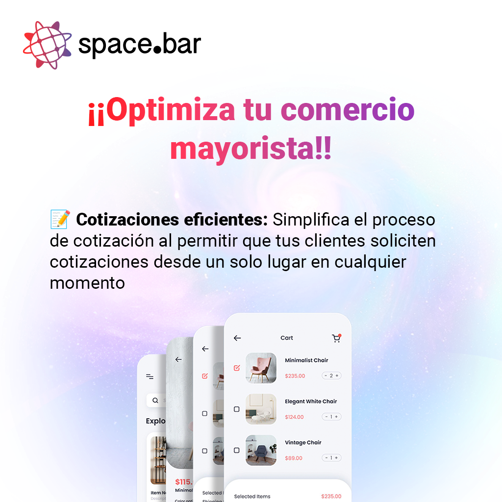 Un anuncio de una barra espaciadora en español