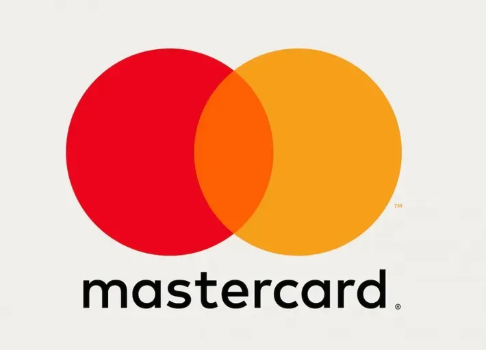 Mastercard logo: red and yellow overlapping circles with 