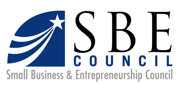 Logo of SBE Council, featuring a blue arc with a white star and lines, with 