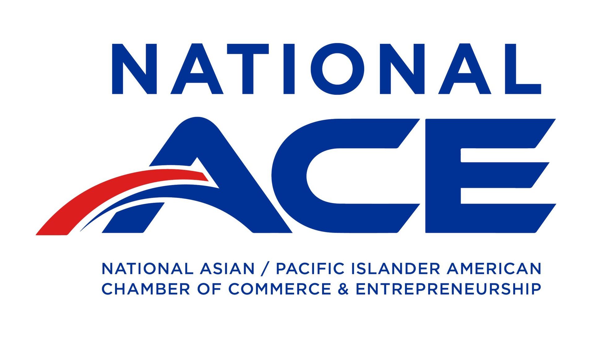 Logo for National ACE, blue letters 
