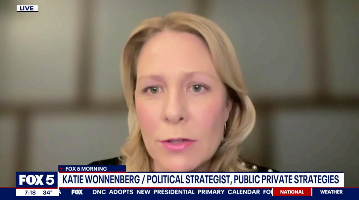 Katie Wonnemberg, political strategist, on Fox 5.