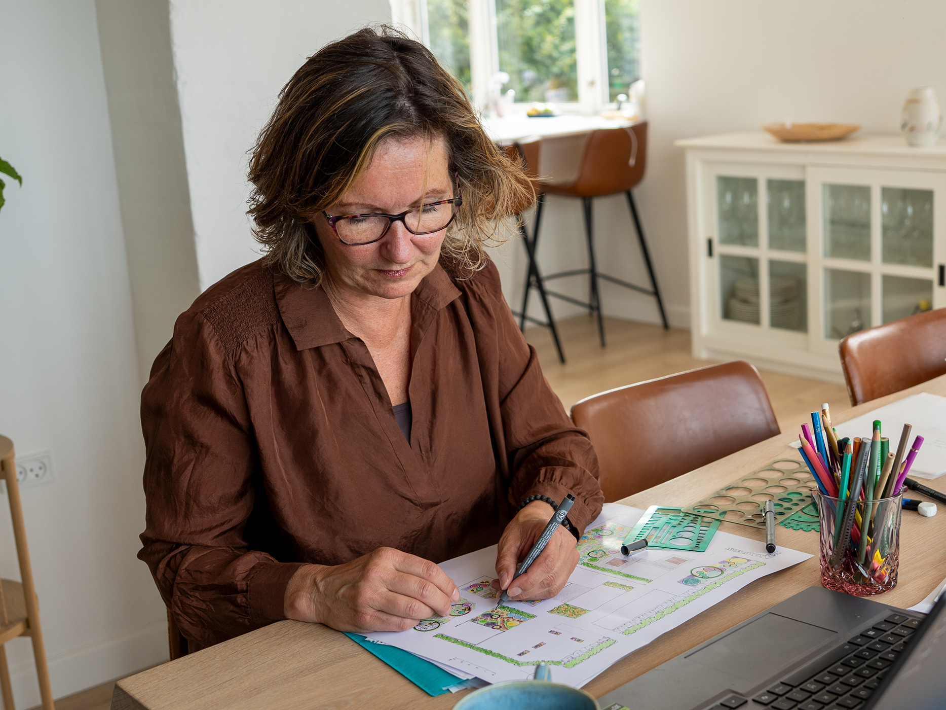 Få hjælp til have indretningen - Jeg hjælper dig fra start til slut. Her tegning af havetegning