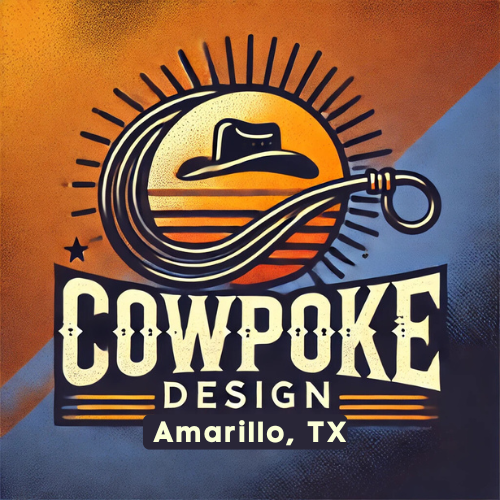 Amarillo Cowpoke Graphic Design Company Logo
