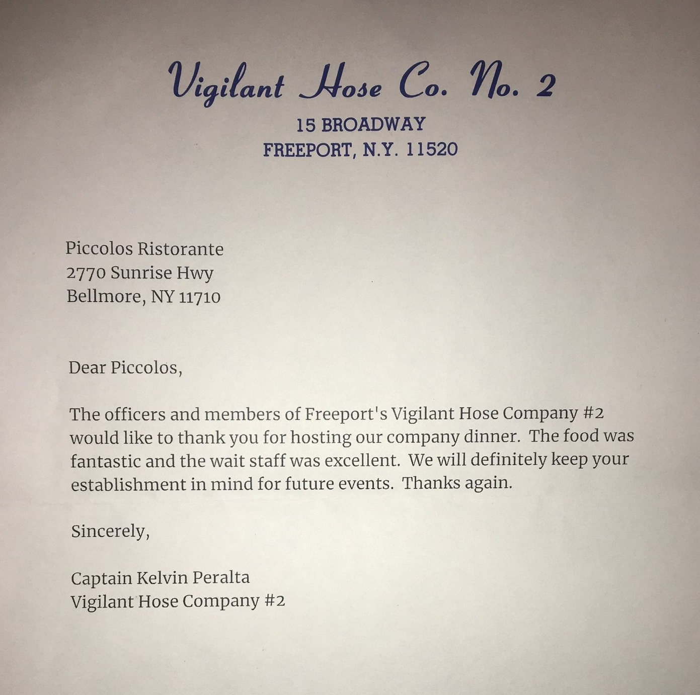 Piccolo's Ristorante Restaurant Bellmore NY Italian Restaurant